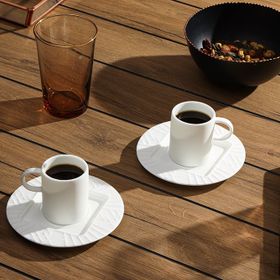 Porland Superior Bone Porcelain Elix 2 Kişilik 85 cc Kahve Takımı