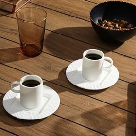 Porland Superior Bone Porcelain Elix 2 Kişilik 85 cc Kahve Takımı