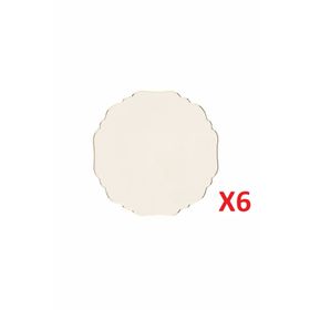 Porland Tide Altın Yaldız 17 cm 6'lı Düz Tabak