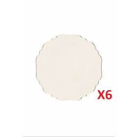 Porland Tide Altın Yaldız 21 cm 6'lı Düz Tabak