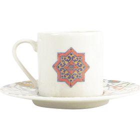Porland Tiles Desen 3 90 cc Tabaklı Porselen Kahve Fincanı