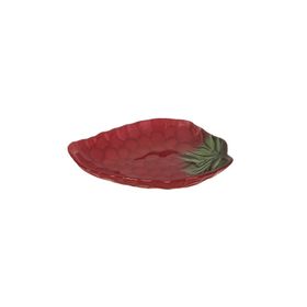 Porland Üzüm Bordo Yeşil 16 cm Cam Çerezlik