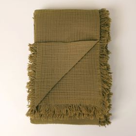 Porland Vanity Müslin 200x220 cm Haki Çift Kişilik Pike