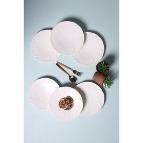 Porland Varia Alumilite 6'lı 21 cm Düz Tabak Seti