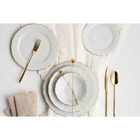 Porland Wavy Beyaz 24 Parça Yemek Takımı