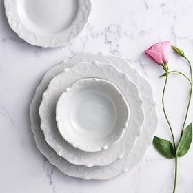 Porland Wavy Beyaz 24 Parça Yemek Takımı
