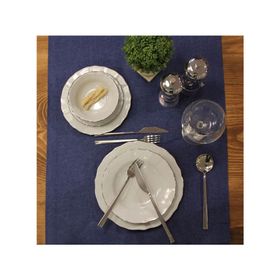 Porland Wavy Platin 60 Parça Yemek Takımı