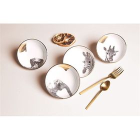 Porland Wild Life 10 cm 4'lü Kase Takımı