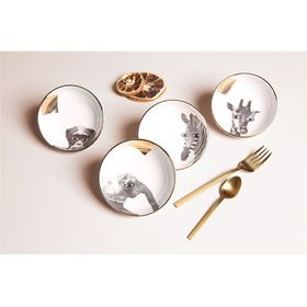 Porland Wild Life 10 cm 4'lü Kase Takımı
