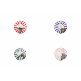 Porland Wild Life 11 cm 4 Parça Karma Çay Tabağı Takımı
