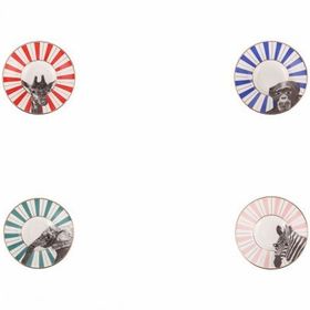 Porland Wild Life 11 cm 4 Parça Karma Çay Tabağı Takımı