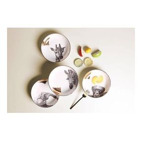 Porland Wild Life 17 cm 4'lü Kase Set