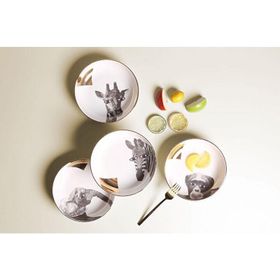 Porland Wild Life 17 cm 4'lü Kase Set