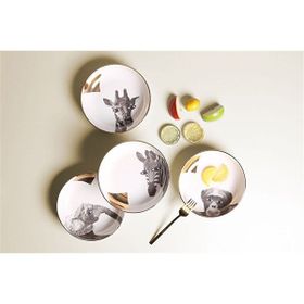 Porland Wild Life Antik Beyaz 4'lü 17 cm Kase Takımı