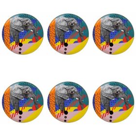 Porland Wild Life Elephant 28 cm 6'lı Düz Tabak