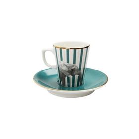 Porland Wild Life Elephant Tabaklı 75 cc Kahve Fincanı