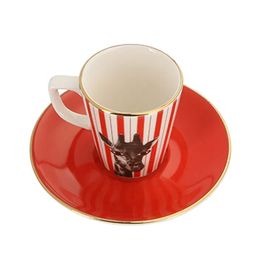 Porland Wild Life Giraffe Tabaklı 80 cc Kahve Fincanı