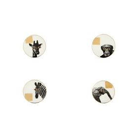 Porland Wild Life Karma 4 Parça 10 cm Bardak Altlığı