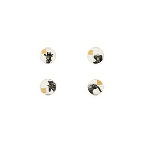 Porland Wild Life Karma 4 Parça 10 cm Bardak Altlığı
