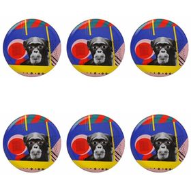 Porland Wild Life Monkey 28 cm 6'lı Düz Tabak