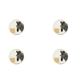 Porland Wild Life Zebra 10 cm 4'lü Bardak Altlığı
