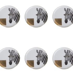 Porland Wild Life Zebra 20 cm 6'lı Düz Tabak