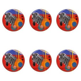 Porland Wild Life Zebra 28 cm 6'lı Düz Tabak