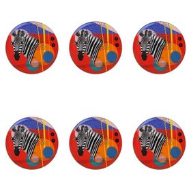 Porland Wild Life Zebra 28 cm 6'lı Düz Tabak