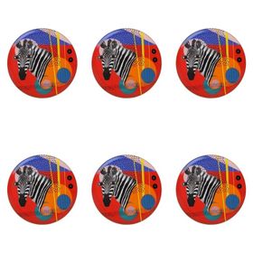 Porland Wild Life Zebra 28 cm 6'lı Düz Tabak
