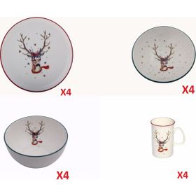 Porland Winter 4 Kişilik 16 Parça Kahvaltı ve Servis Takımı