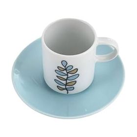 Porland Wisteria Turkuaz 6 Kişilik 90 cc Kahve Takımı