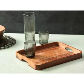 Porland Woodflower 38 cm Akasya Tepsi