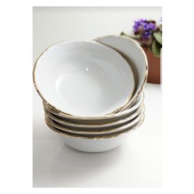 Porland Yaldızlı 13 cm 6lı Porselen Kase