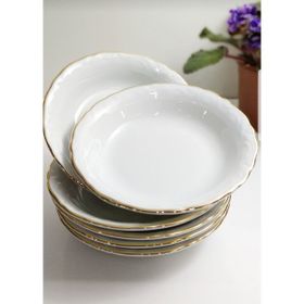 Porland Yaldızlı Porselen 19 cm Çukur Tabak