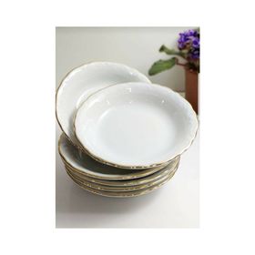 Porland Yaldızlı Porselen 19 cm Çukur Tabak