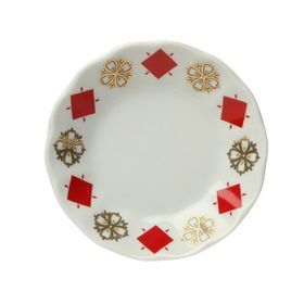 Porland Yonca Kırmızı 11 cm 6 Adet Çay Tabağı