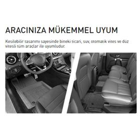 Porsche Carrera Bej Renk Profesyonel 3D Havuzlu 5 Parça Oto Paspas