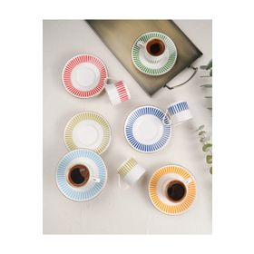 Porser Alya Mix 80 cc 6 Kişilik 12 Parça Kahve Fincan Takımı