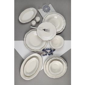 Porser Platin Yaldız Fulya 12 Kişilik 53 Parça Yemek Takımı