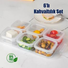 Porsima 2043 6 Bölmeli Tepsili Şeffaf Kahvaltılık