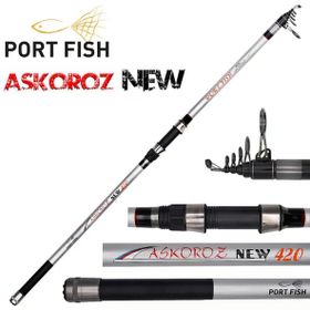 Port Fish Askoroz New 390 cm 100-150 gr Atarlı Karbon Surf Olta Kamışı