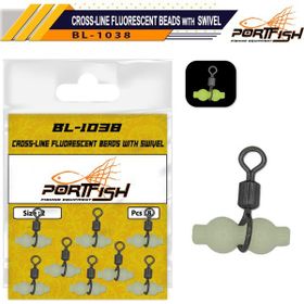 Port Fish BL-1001 NO 1-0 Rolling Swivel Bilyalı Fırdöndü