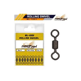 Port Fish BL-1001 NO 1-0 Rolling Swivel Bilyalı Fırdöndü
