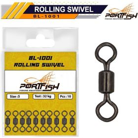 Port Fish BL-1001 NO 1-0 Rolling Swivel Bilyalı Fırdöndü