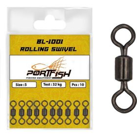 Port Fish BL-1001 NO 1-0 Rolling Swivel Bilyalı Fırdöndü