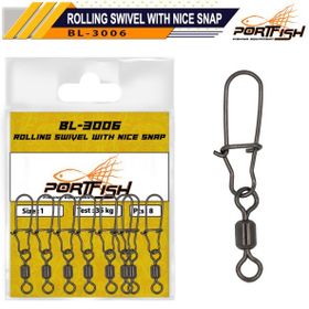 Port Fish BL-3006 No:3 Bilyalı Kilitli Klips