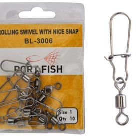 Port Fish BL-3006 Paslanmaz Klipsli Fırdöndü