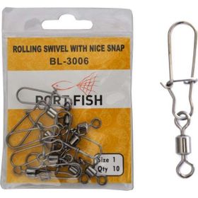 Port Fish BL-3006 Paslanmaz Klipsli Fırdöndü