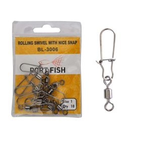 Port Fish BL-3006 Paslanmaz Klipsli Fırdöndü