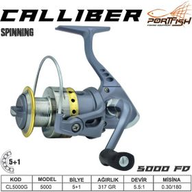 Port Fish Calliber 5000 Fd 2+1 Bb - Gri Olta Makinası